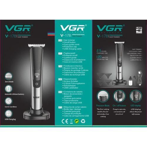 VGR V-178 - Professional Electric Shaver. Rechargeable For Men