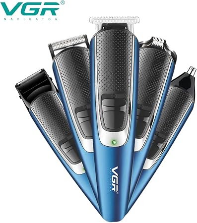 VGR 6-in-1, Face, Hair and Body - Multi Grooming Kit. Hair Trimmer Beard Trimmer Ear & Nose Trimmer Head Shaver Beard Styling Full Body Grooming Kit Fully, 120 minutes Runtime