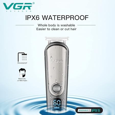 VGR V-105 5-in-1, Face, Hair and Body - Multi Grooming Kit, Hair Trimmer, Beard Trimmer, Ear & Nose Trimmer, Head Shaver Full Body Grooming Kit, Fully Washable IPX6 Waterproof, Runtime: 60 minutes