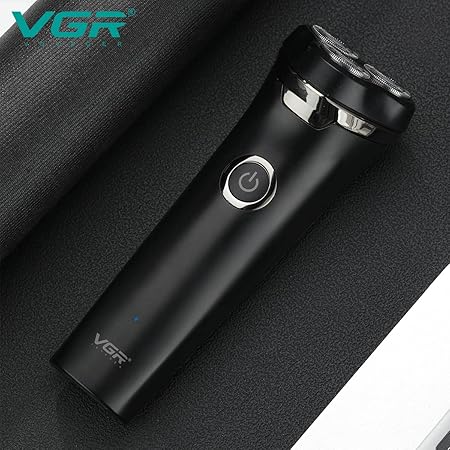 VGR V-319 Premium Cordless Rechargeable IPX6 Fully Waterproof 3 Head Electric Shaver Wet & Dry Rotary Shavers for Men with Magnetic Suction Super-Fast Charge 90 minutes Runtime with LED Indicator