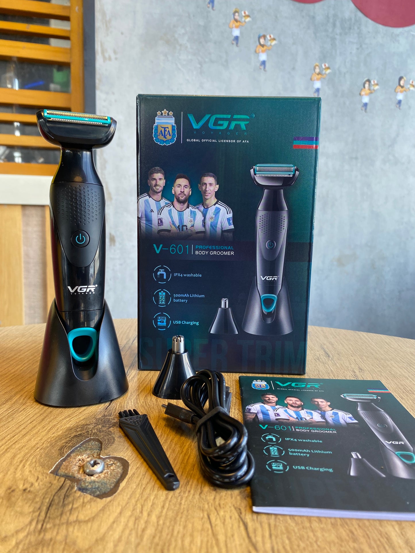 VGR V-601 Professional Body Grooming kit perfect for men's Home and Salon use-2 in 1 Body Hair Cutting Machine.