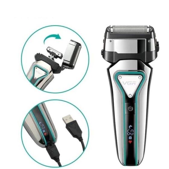VGR V-333 Portable Rotary Rechargeable Professional Electric Beard Shaver for Men Vgr Hair Cutting Machine Barber Shop