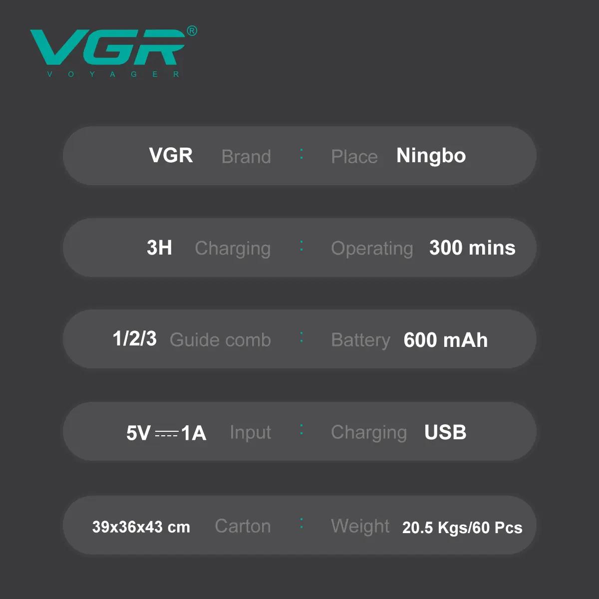 Vgr V-227 Professional Rechargeable Electric Hair Clipper