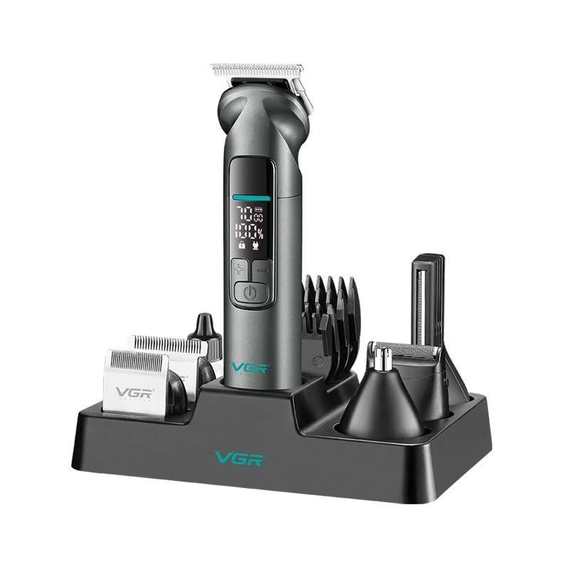 V-096IPX7 Professional Hair Trimmer Kit, 14-in-1 Waterproof Grooming Set with Metal Design, 150-Min Runtime, 7000 RPM Motor, Digital Display, USB Charging, Stand