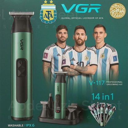 VGR V-117 Professional Haircut Kit 14 in 1.
