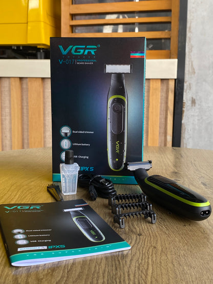 VGR V-017 Dual Sided Professional Beard Shaver Trimmer 90 min Runtime (Black).