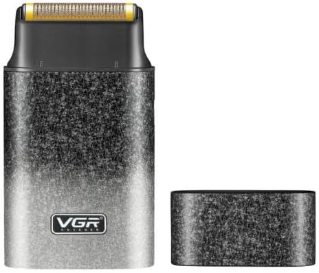 VGR V-326 Portable Electric Foil Shaver, USB Rechargeable, 600 mAh, 80 Min Runtime, for Skin Fades and Edge Contouring.
