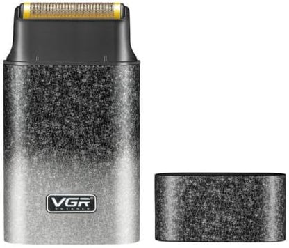 VGR V-326 Portable Electric Foil Shaver, USB Rechargeable, 600 mAh, 80 Min Runtime, for Skin Fades and Edge Contouring.