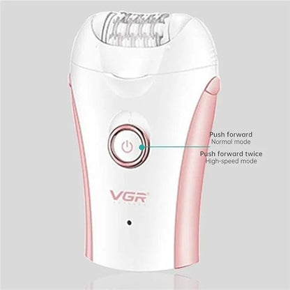 VGR V-705 Compact Professional Cordless Women Epilator for different body areas for gentle hair removal at home Wet & Dry use 120 minutes Runtime 32 Tweezers system & 2 speed settings