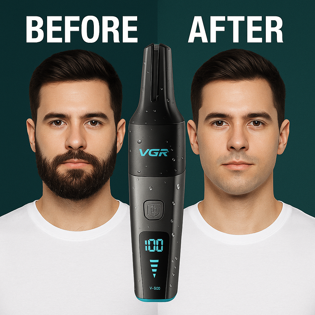 VGR V-603 Professional Nose & Body Trimmer for Men, Black