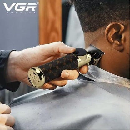 Professional Trimmer - Ceramic and Carbon Steel Blades, 2000mAh Battery, LED Display, Turbo Speed, USB-C Charging, Corded and Cordless VGR-942 Hair Clipper