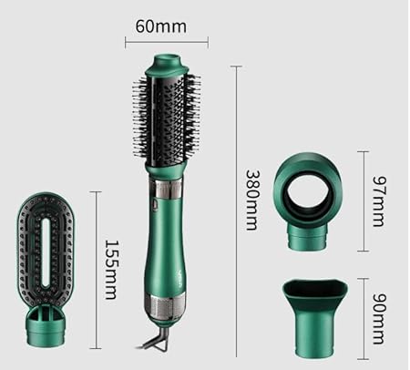 Vgr V-493 Professional 4In1 Hot Air Styler With Ceramic Coating & Overheating Protection Technology (High Power Of 1000 Watts, Green)