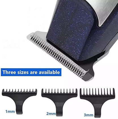 VGR V-212 Professional Razor, 3 Guide Combs, USB Charging, 80 Minutes Run, Silver and Navy