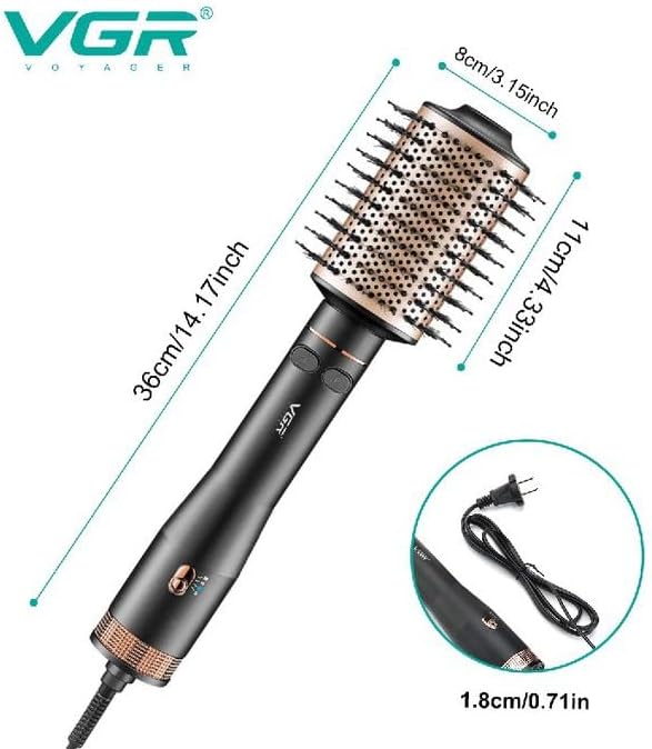 VGR Hair Dryer Brush & Volumizer Hair Curler Straightener Salon Hair Styling Tools V-494