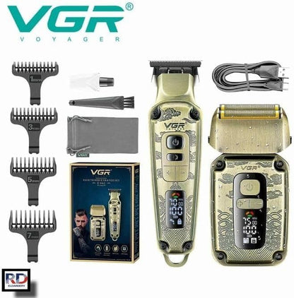 VGR V-641 Cordless Shaver: Professional Shaving, USB Fast Charge, Wet & Dry, Modern Style, Gold