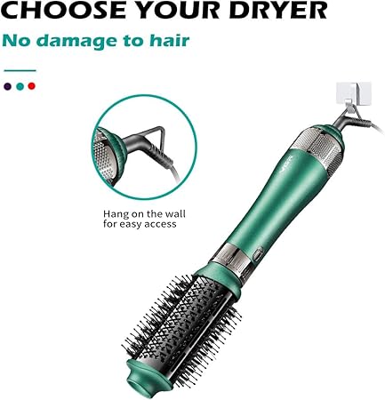 Vgr V-493 Professional 4In1 Hot Air Styler With Ceramic Coating & Overheating Protection Technology (High Power Of 1000 Watts, Green)
