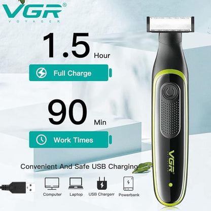 VGR V-017 Dual Sided Professional Beard Shaver Trimmer 90 min Runtime (Black).