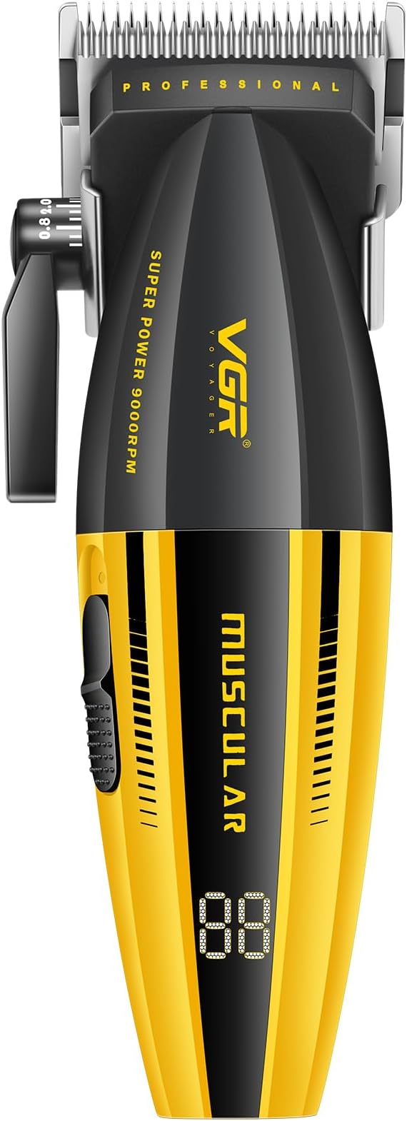 VGR 285 Fresh Fade Hair Clippers for Men, 9000RPM Professional Barber Clippers for Hair Cutting, Cordless Small Hair Trimmer Lightweight Versatile Barber Kit with 6 Magnetic Guide Combs, LED Display