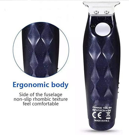 VGR V-212 Professional Razor, 3 Guide Combs, USB Charging, 80 Minutes Run, Silver and Navy