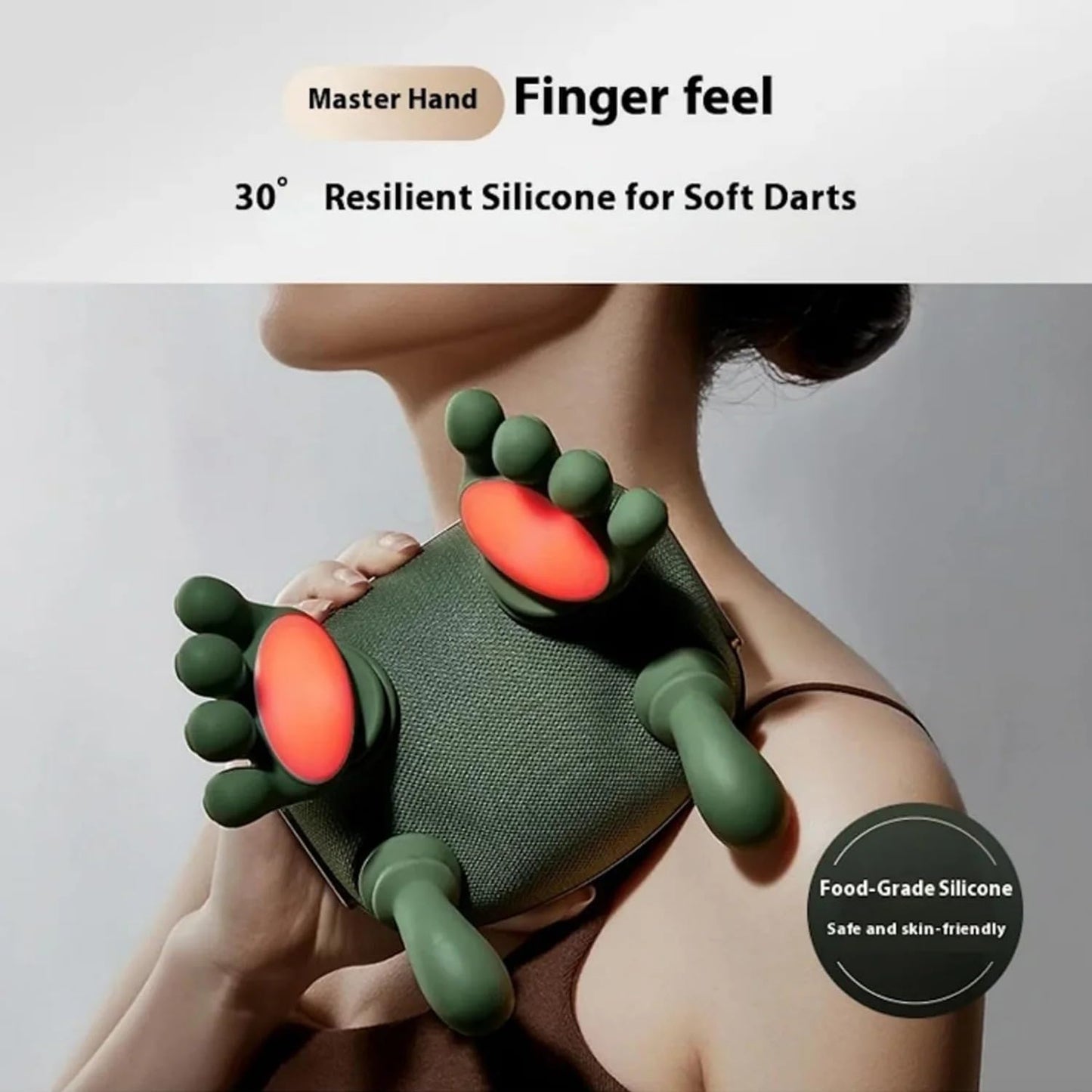 Rechargeable Neck and Shoulder Massager with Heat - 4D Bionic Kneading Massage Pillow for Cervical Pain Relief - Cordless Deep Tissue Electric Massager Machine with Adjustable Straps
