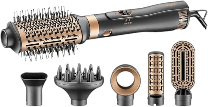 Professional 6 in 1 Hot Air Hair Styler v-491 1000 Watt Special Overheat Protection