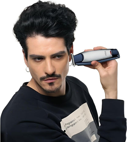 VGR V-212 Professional Razor, 3 Guide Combs, USB Charging, 80 Minutes Run, Silver and Navy