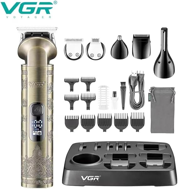 Vgr V-109 Waterproof Ipx6 6 In 1 Professional Set Hair Beard Trimmer Clipper Shaver Nose Trimmer Mesin Gunting Rambut