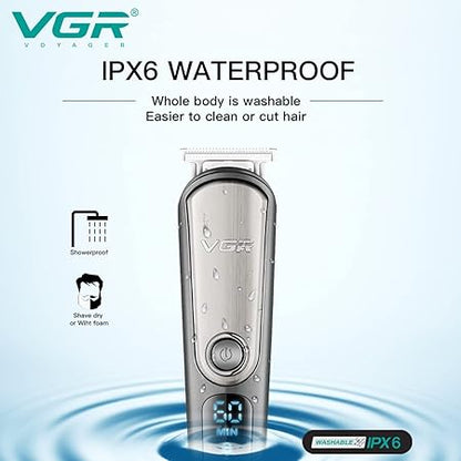 VGR V-105 5-in-1, Face, Hair and Body - Multi Grooming Kit, Hair Trimmer, Beard Trimmer, Ear & Nose Trimmer, Head Shaver Full Body Grooming Kit, Fully Washable IPX6 Waterproof, Runtime: 60 minutes