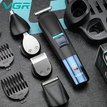 VGR V-108 Professional 10 in 1 Grooming Kit with LED Display
