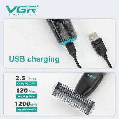 VGR V-632 Double-Blade Trimmer for Body, Beard, and Sensitive Areas