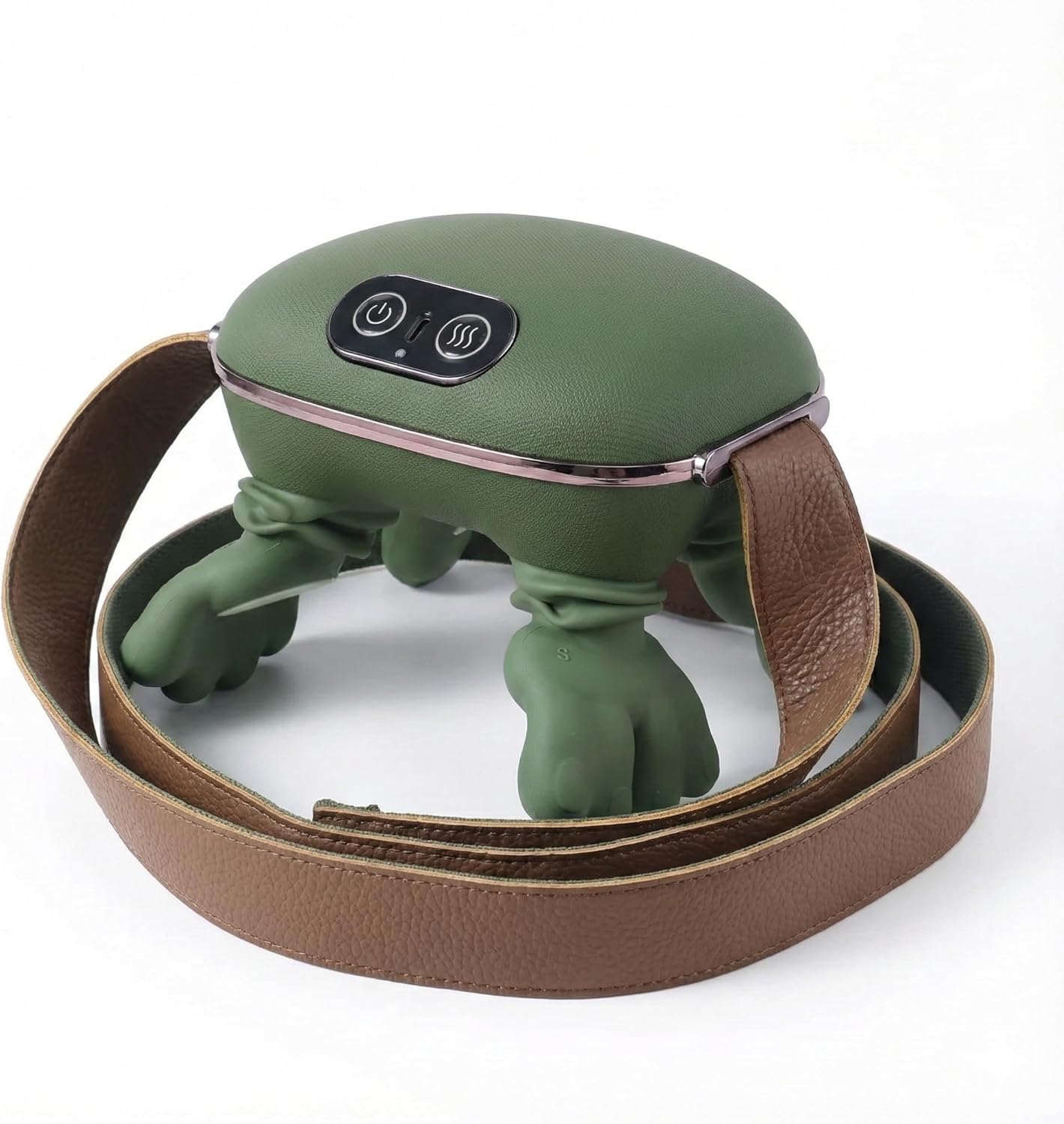 Rechargeable Neck and Shoulder Massager with Heat - 4D Bionic Kneading Massage Pillow for Cervical Pain Relief - Cordless Deep Tissue Electric Massager Machine with Adjustable Straps
