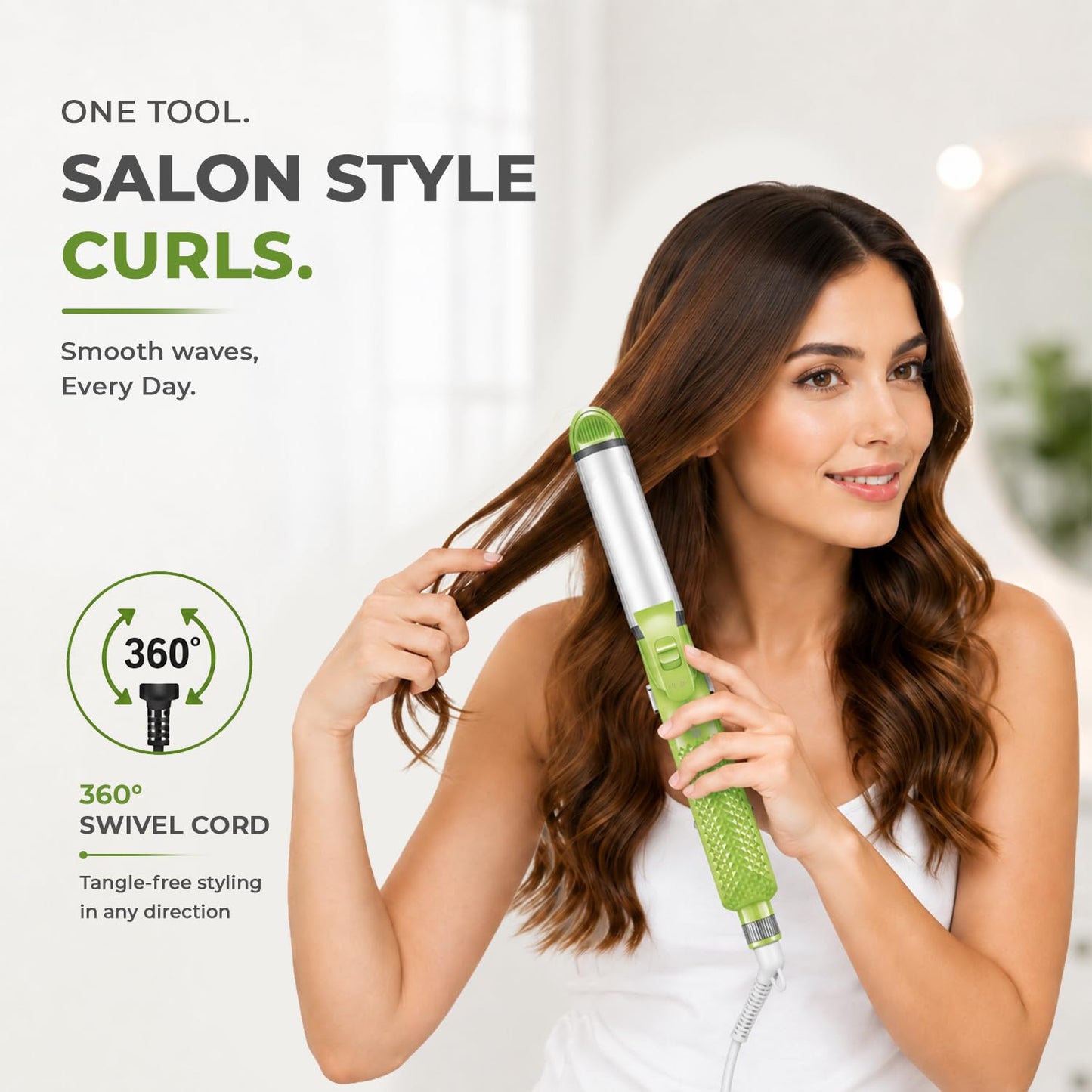 VGR V-569  4-in-1 Hair Styler - Hair Straightener, Curler, Crimper, and Waving Tool with Ceramic Coating Plates & Adjustable Heat Settings  Uniform Heat Technology .
