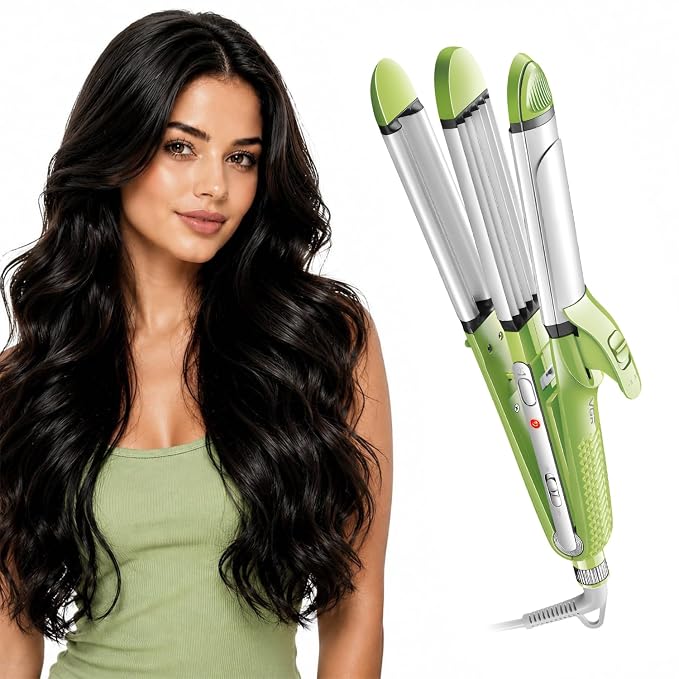 VGR V-569  4-in-1 Hair Styler - Hair Straightener, Curler, Crimper, and Waving Tool with Ceramic Coating Plates & Adjustable Heat Settings  Uniform Heat Technology .