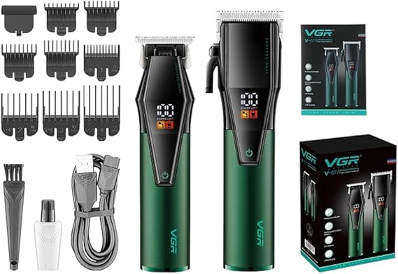 VGR V-677 Hair Clipper – Pro Rechargeable Trimmer for Men & Barbers