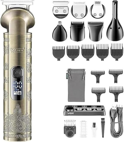 Vgr V-109 Waterproof Ipx6 6 In 1 Professional Set Hair Beard Trimmer Clipper Shaver Nose Trimmer Mesin Gunting Rambut