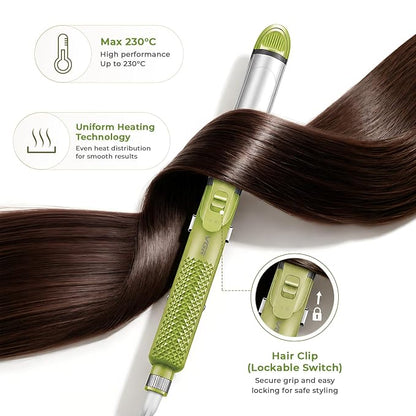 VGR V-569  4-in-1 Hair Styler - Hair Straightener, Curler, Crimper, and Waving Tool with Ceramic Coating Plates & Adjustable Heat Settings  Uniform Heat Technology .