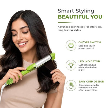 VGR V-569  4-in-1 Hair Styler - Hair Straightener, Curler, Crimper, and Waving Tool with Ceramic Coating Plates & Adjustable Heat Settings  Uniform Heat Technology .