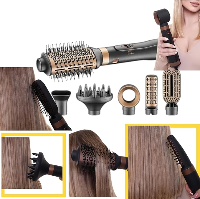 Professional 6 in 1 Hot Air Hair Styler v-491 1000 Watt Special Overheat Protection