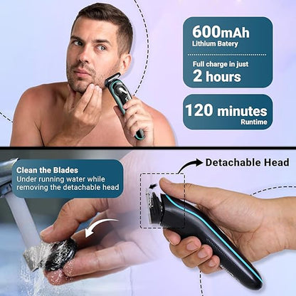 VGR V-075 Limited Edition Professional Hair Trimmer with LED Display, 4 Guide Combs for Men (3,6,9,12 mm, Color- Black)