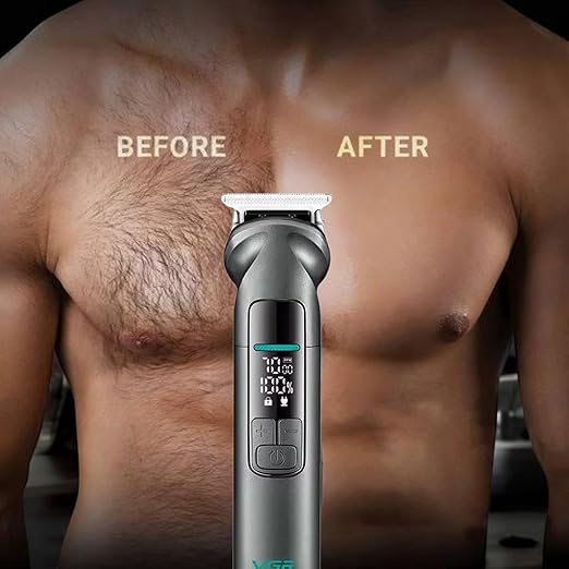 V-096IPX7 Professional Hair Trimmer Kit, 14-in-1 Waterproof Grooming Set with Metal Design, 150-Min Runtime, 7000 RPM Motor, Digital Display, USB Charging, Stand