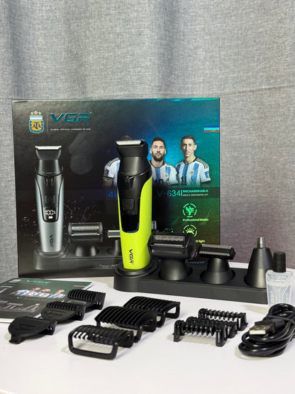 VGR V-634 4-in-1 Full Body Grooming Kit | Rechargeable Men’s Body Trimmer & Shaver