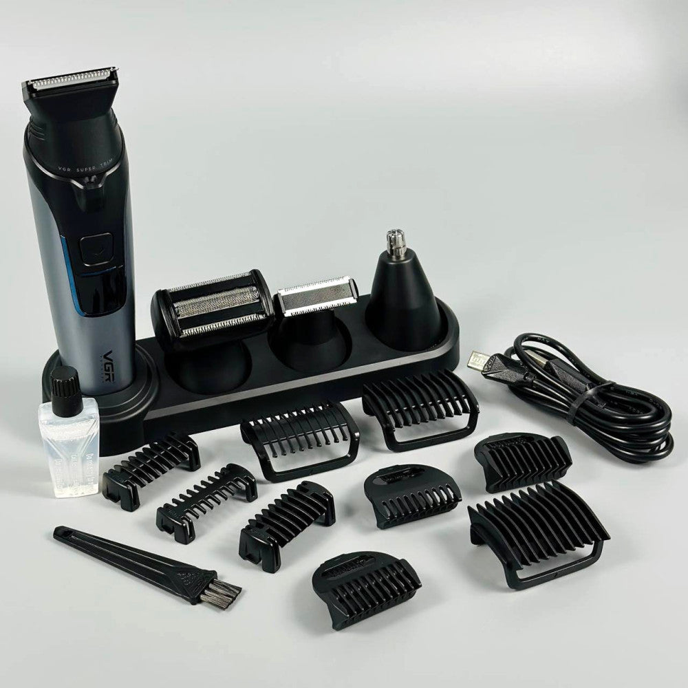 VGR V-634 4-in-1 Full Body Grooming Kit | Rechargeable Men’s Body Trimmer & Shaver