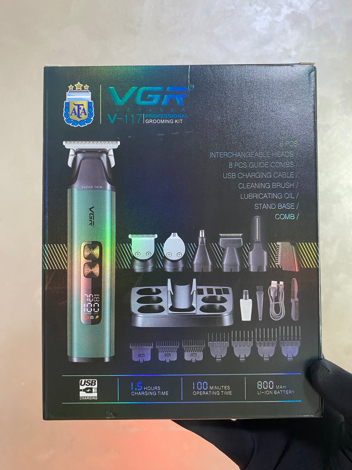 VGR V-117 Professional Haircut Kit 14 in 1.