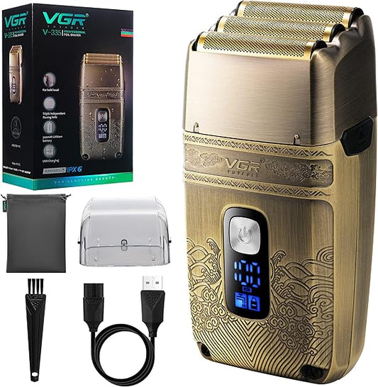 VGR V-335 Titanium Triple Foil Electric Beard Trimmer.
