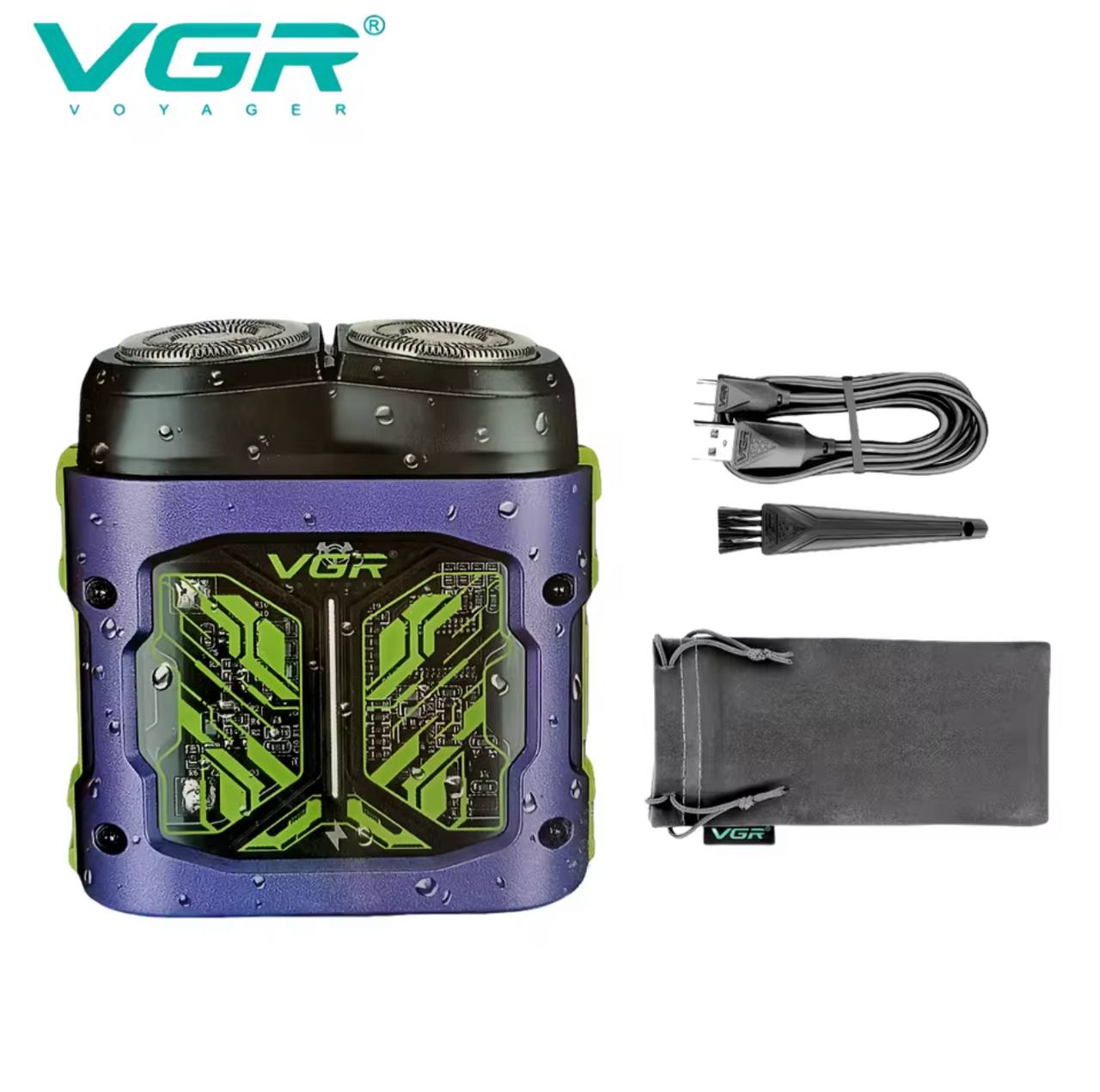 Professional Magnetic Head Electric Face Shaver Portable Beard Trimmer IPX6 Mini Shaver for Men V-344