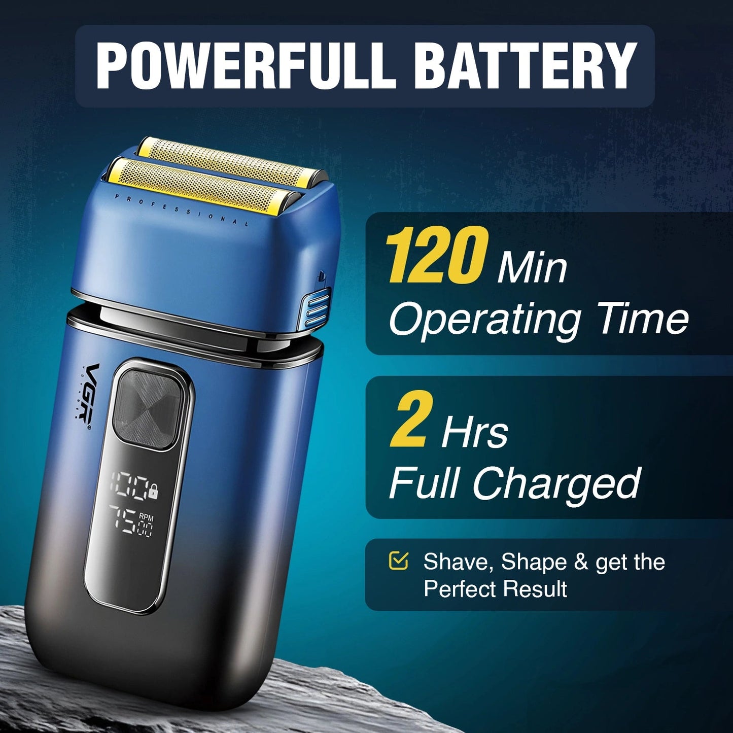 V-362 Electric Trimmer, Beard & Hair Trimmer, Professional Performance and Ergonomic Design, Combining Sharp Blades and Multiple Length Settings