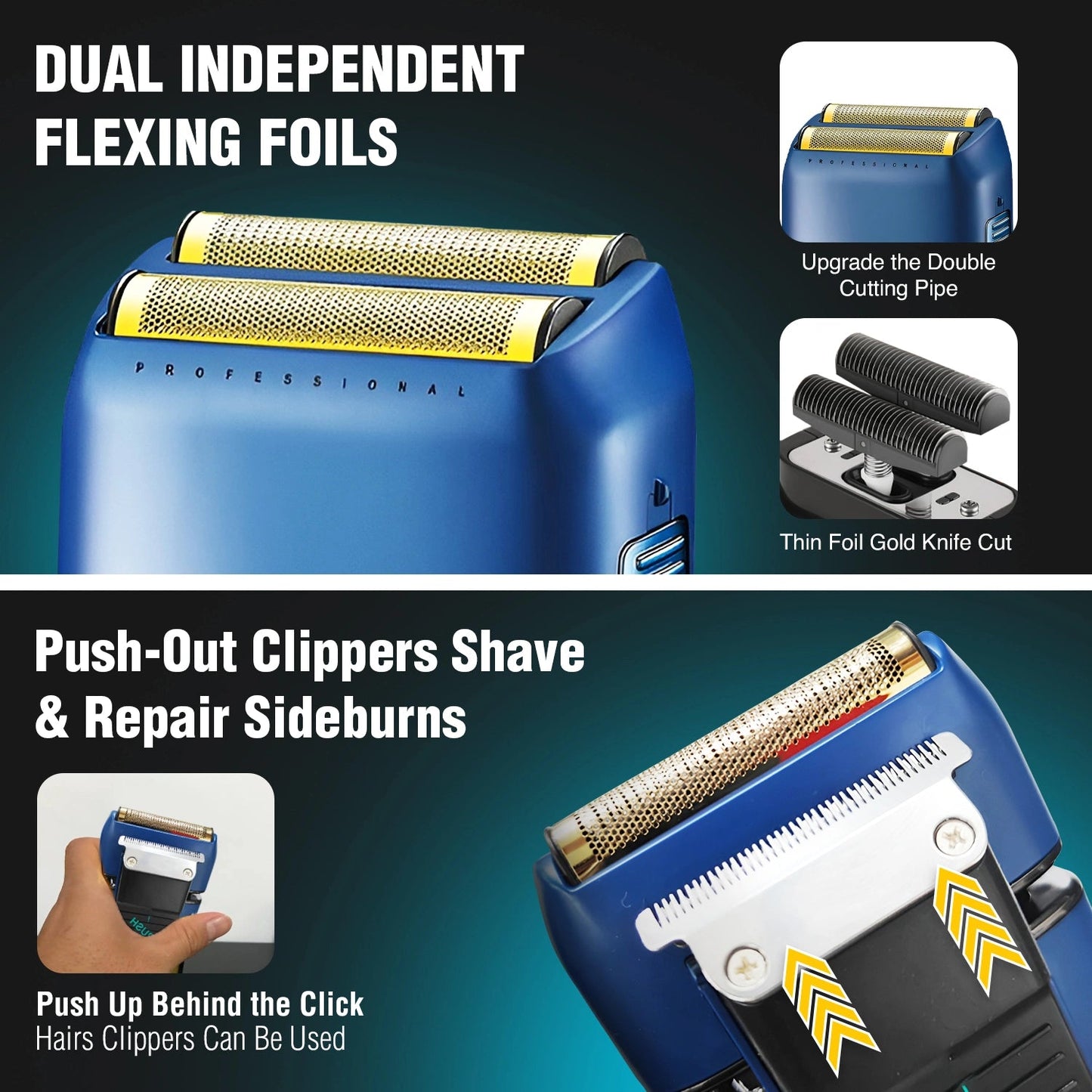 V-362 Electric Trimmer, Beard & Hair Trimmer, Professional Performance and Ergonomic Design, Combining Sharp Blades and Multiple Length Settings