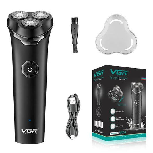 Premium Waterproof Electric Shaver with 3-Head Precision