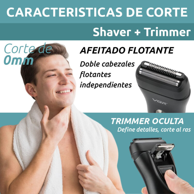 VGR V-351 2-in-1 Electric Shaver Trimmer .