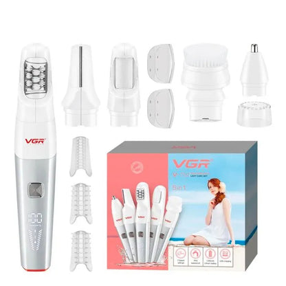 VGR V-752 Professional 5 IN 1 Lady Trimmer Set With Waterproof Body Trimmer